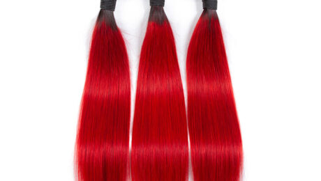 Ombre Remy Hair T1B Red Straight (1)