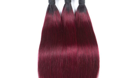 Ombre Remy Hair T1B Burgundy Straight (1)