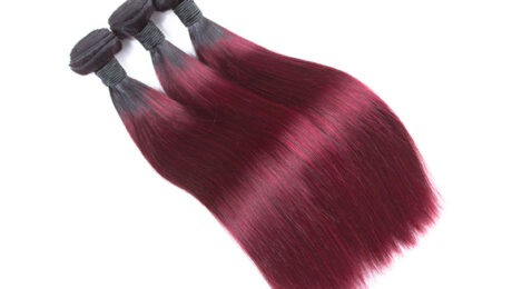 Ombre Remy Hair T1B Burgundy Straight (2)