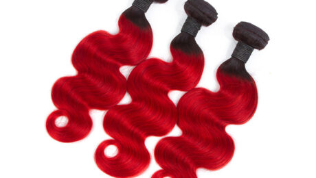 Ombre Remy Hair T1B Red Body Wave (2)