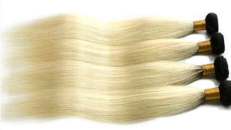 10A Ombre Brazilian Remy Hair Blonde Dark Roots 1B 613 Straight 3