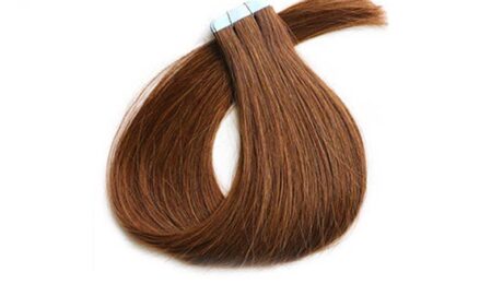 20 Inch Straight Tape In Hair Extensions 4# Medium Brown 2