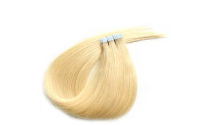 20 Inch Straight Tape In Hair Extensions 613# Bleached Blonde (2)
