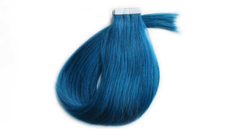 20 Inch Straight Tape In Hair Extensions Blue Color (1)