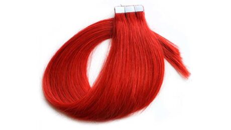 20 Inch Straight Tape In Hair Extensions Red Color (2)