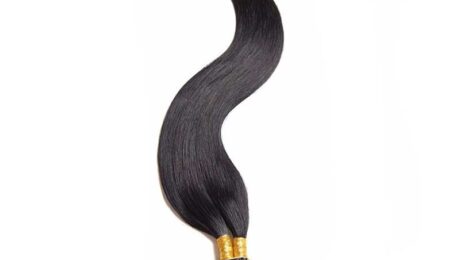 22 Inch Straight I Tip Hair Extension 1#