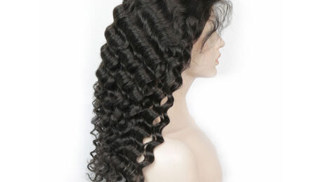 150% Density Human Hair Lace Front Wigs Deep Wave (1)