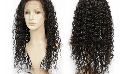 180% Density Human Hair Lace Front Wigs Deep Wave