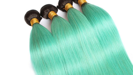 Ombre Hair #1B Green Straight (2)