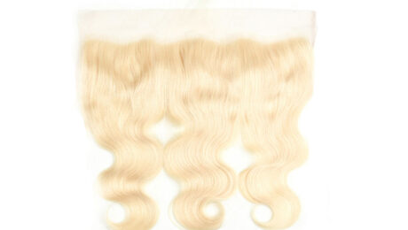 10A Virgin Hair 134 Lace Frontal Closure Body Wave #613 Blonde 1