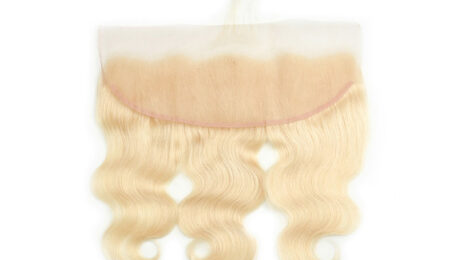 10A Virgin Hair 134 Lace Frontal Closure Body Wave #613 Blonde 2