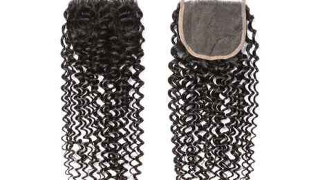 9A Lace Closure Virgin Hair Curly 4 4