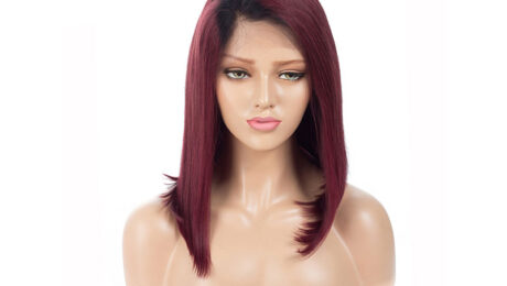 130% Density Human Hair Bob Style Lace Front Wigs Loose Wave Straight 1B 99J 1