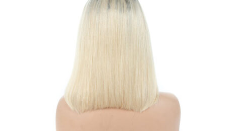 130% Density Human Hair Bob Style Lace Front Wigs Loose Wave Straight 1B613 2