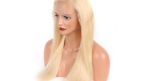 130% Density Human Hair Lace Front Wigs #613 Straight (3)
