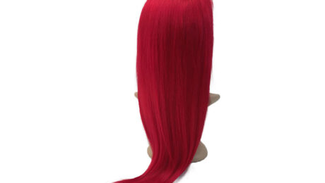 130% Density Human Hair Lace Front Wigs Straight Red (2)