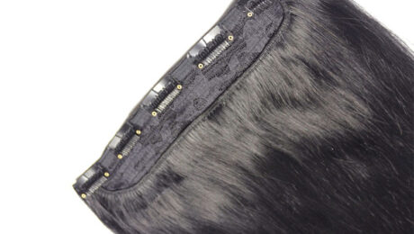 One Piece Clip In Hair Extensions Straight #1B (Natural Black) (1)