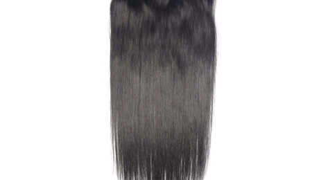 One Piece Clip In Hair Extensions Straight #1B (Natural Black) (2)