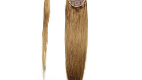 Ponytail Clip In 100% Human Hair Extensions Straight 2 (1)