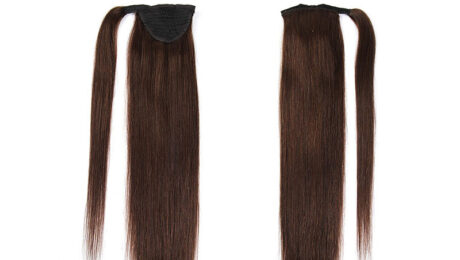 Ponytail Clip In 100% Human Hair Extensions Straight 2 (3)