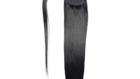 Ponytail Clip In 100% Human Hair Extensions Straight 2 (7)