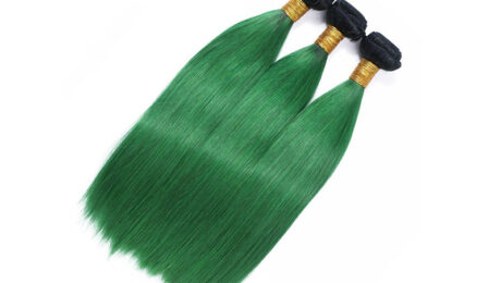 Ombre Hair #1B Dark Green Straight (2)