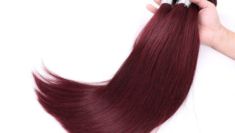 Pre Colored Remy Human Hair 99J Straight (5)