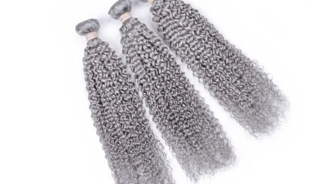 Pre Colored Remy Human Hair Grey Curly (2)