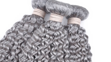 Pre Colored Remy Human Hair Grey Curly (3)