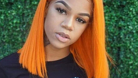 150% Density Human Hair Bob Style Lace Front Wigs Straight Orange