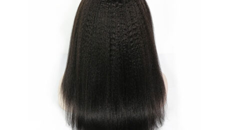 150% Density Human Hair Lace Front Wigs Kinky Straight (3)