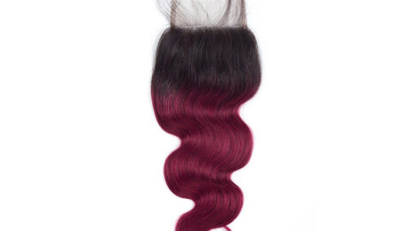 10A Lace Closure Virgin Hair 1BBurgundy Body Wave 44 (3)