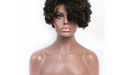 Short Human Hair Wigs For Women Curly 1B30 (1)