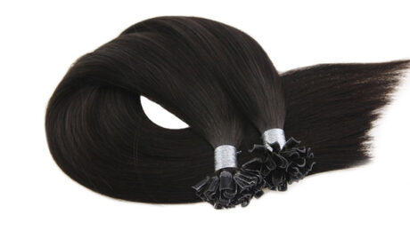 Straight U Tip Hair Extensions 1B 1